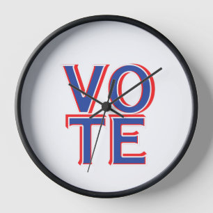 Mur Horloge Vote Campagne politique Marchandises