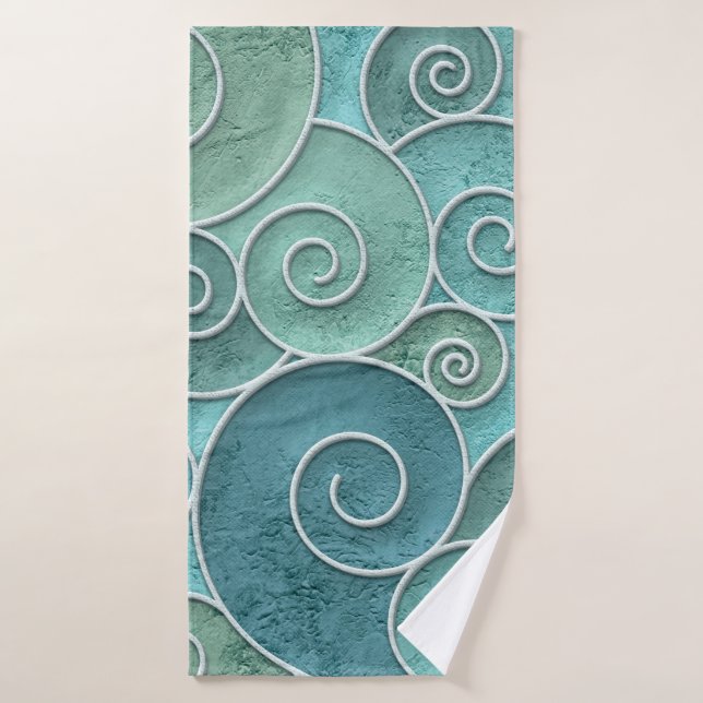 Mur plâtre texture transparente avec motif tourbil (Serviette de bain)