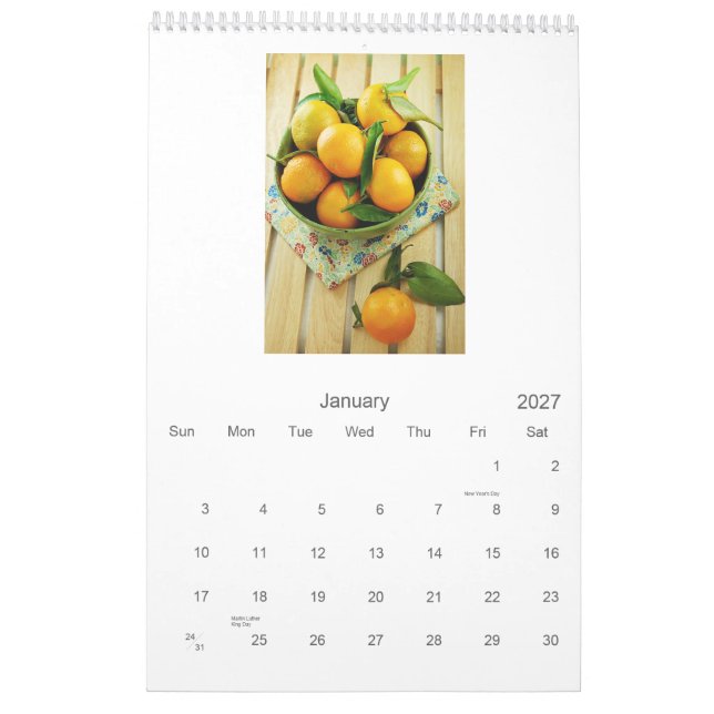 Mural 2010 cru - Calendrier de nourriture (Jan 2027)