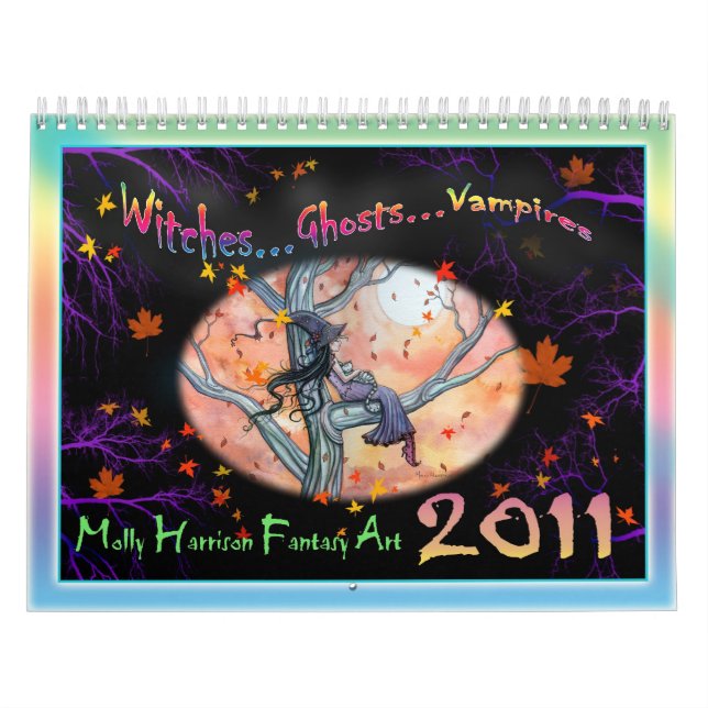 Mural 2011 Calendrier Sorcières, Fantômes, Vampires (Protection)