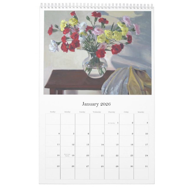 Mural 2012: Calendrier des peintures de Sarah Sedwick (Jan 2026)