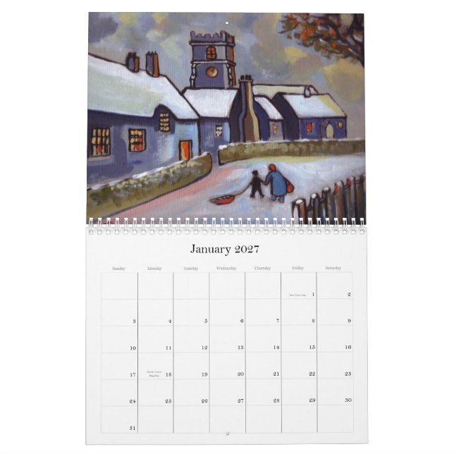 Mural (2012 images de calendrier de mes originaux) (Jan 2027)
