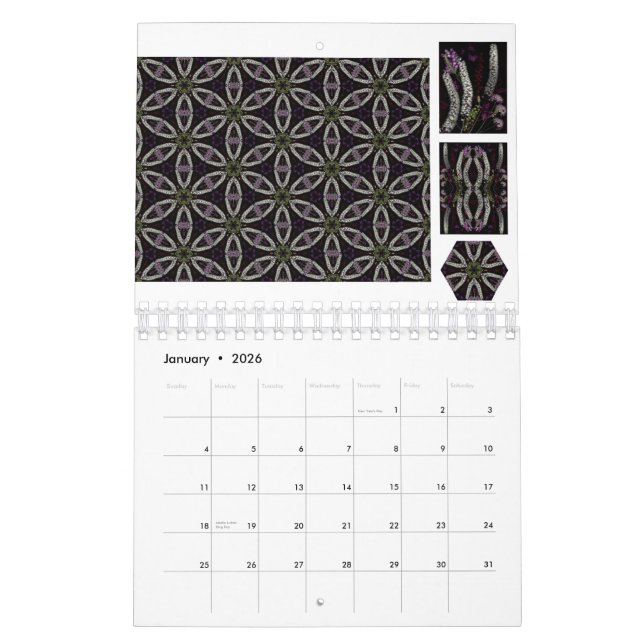 Mural 2013 l'année au calendrier creux de jardin d'Ellis (Jan 2026)