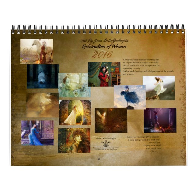 Mural 2016 dames dans le calendrier d'art (Dos)