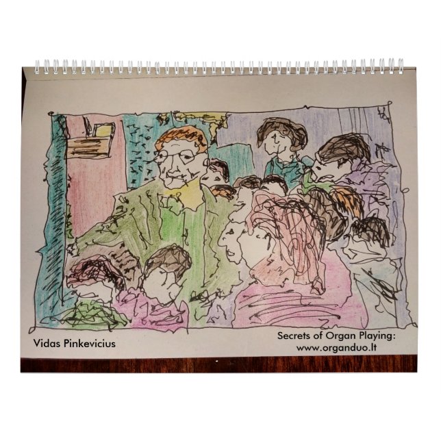 Mural 2016 secrets d'organe jouant le calendrier (Dos)