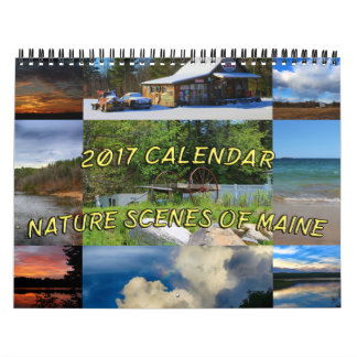 Mural 2017 scènes de nature de calendrier du Maine