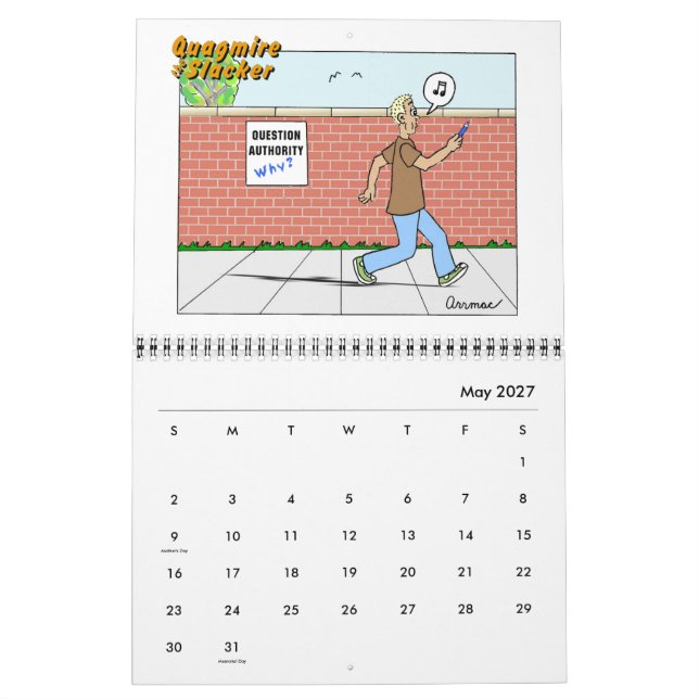 Mural 2018 Quagmire le calendrier Slacker (Mai 2027)