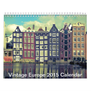 Mural Architecture de paysage Europe vintage Calendrier 