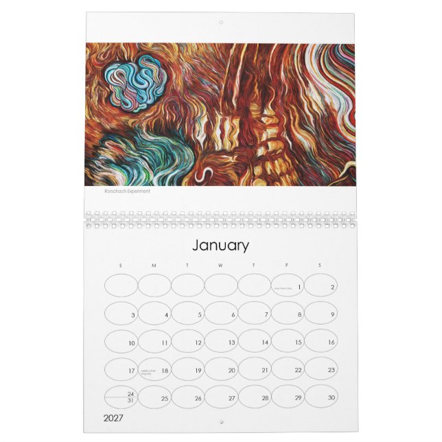 Mural Art de calendrier d'Éric Wayne 2015 (Jan 2027)