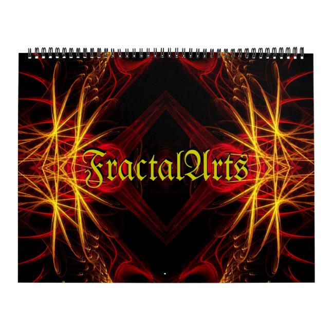 Mural Artiste fractale Calendrier de 12 mois (Protection)