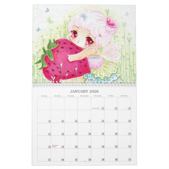 Mural Beau calendrier 2013 de filles d'anime (Jan 2026)