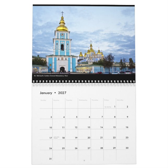 Mural Beau calendrier de l'Ukraine 2014 (Jan 2027)