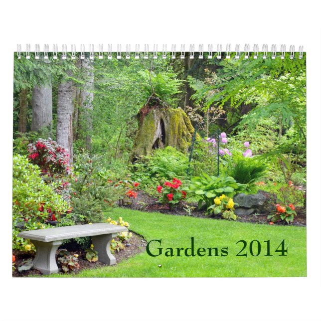 Mural Beau calendrier d'impression de jardin (Protection)