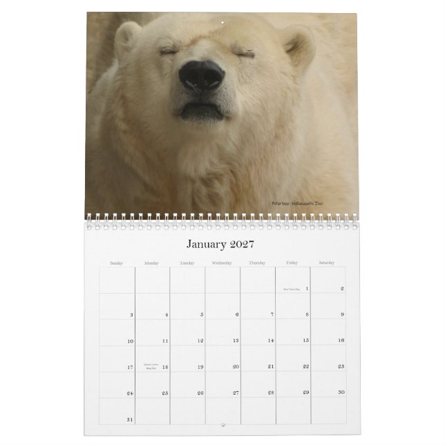 Mural Bêtes dans une ville populeuse - calendrier (Jan 2027)