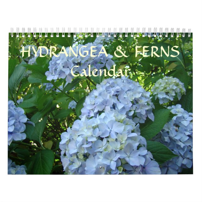 Mural CALENDARS HYDRANGEAS & FERNS Calendrier Cadeaux (Protection)