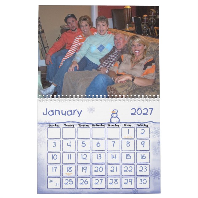 Mural Calendrier 2007 de famille de Sims (Jan 2027)