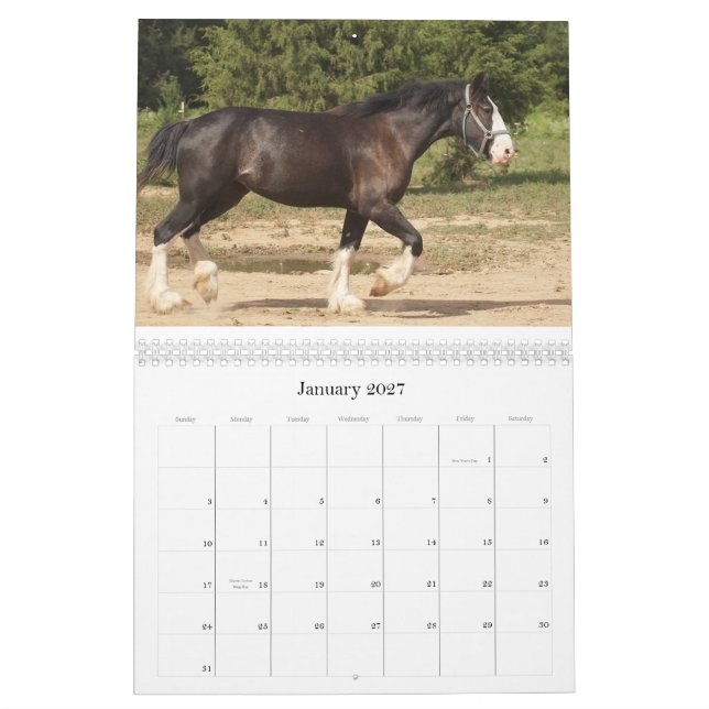 Mural Calendrier 2009 de ferme de crique de passage (Jan 2027)