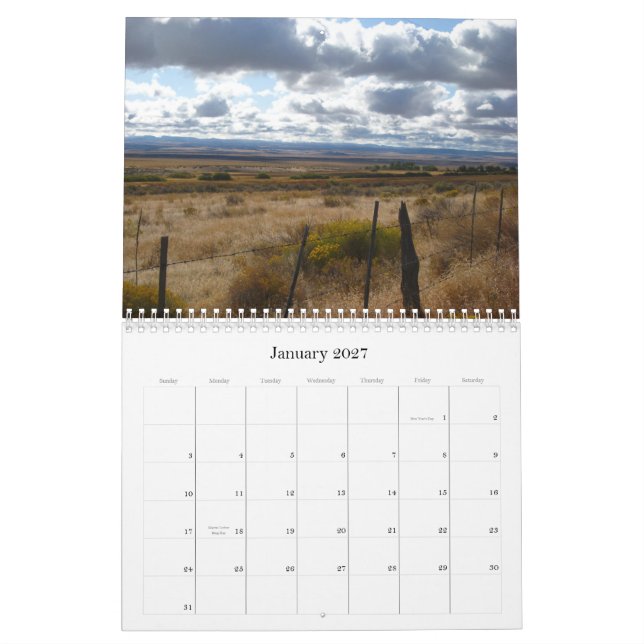 Mural Calendrier 2009 de l'Orégon (Jan 2027)