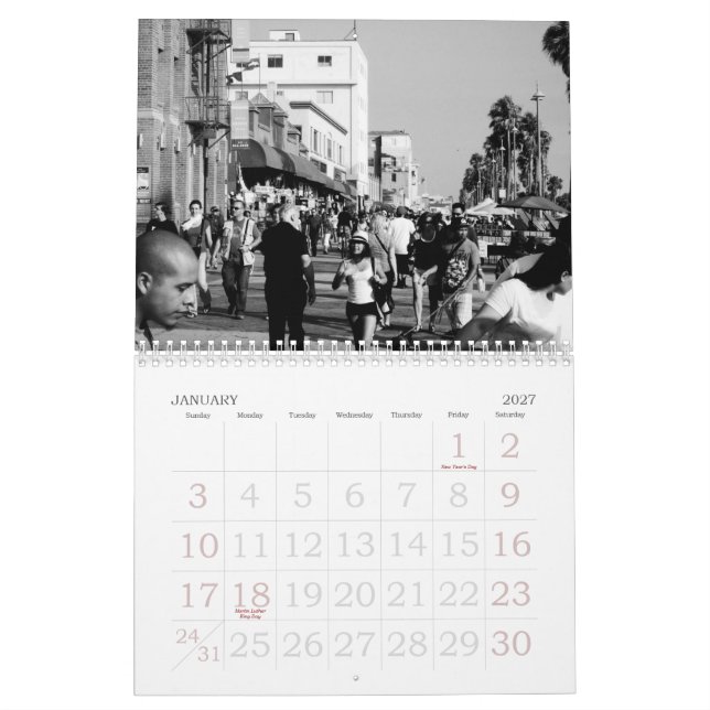 Mural Calendrier 2010 de plage de Venise (Jan 2027)