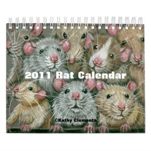 Mural Calendrier 2011 de rat par Kathy Clemente