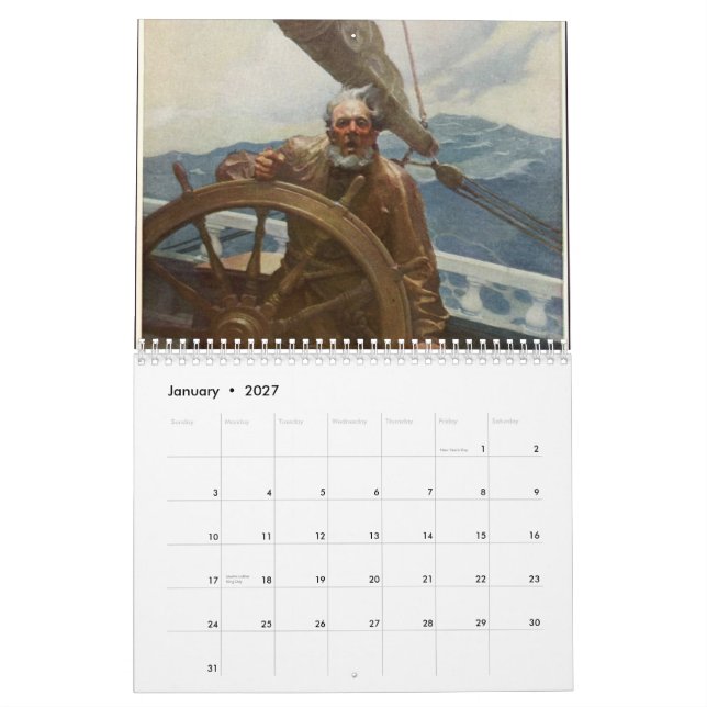 Mural Calendrier 2012 de grand art (Jan 2027)