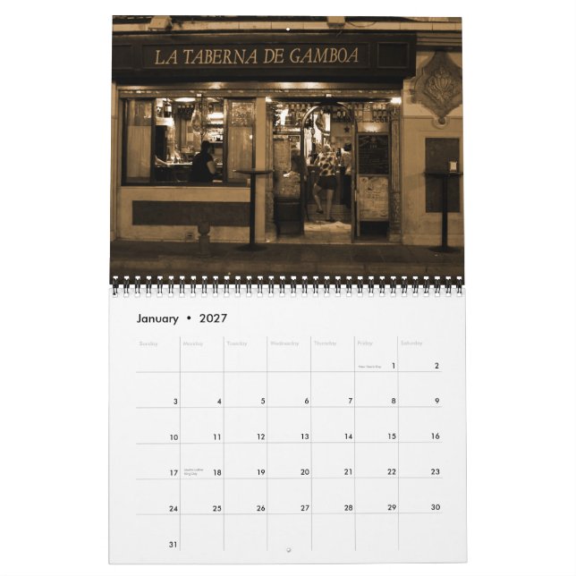 Mural Calendrier 2012 de l'Espagne (Jan 2027)