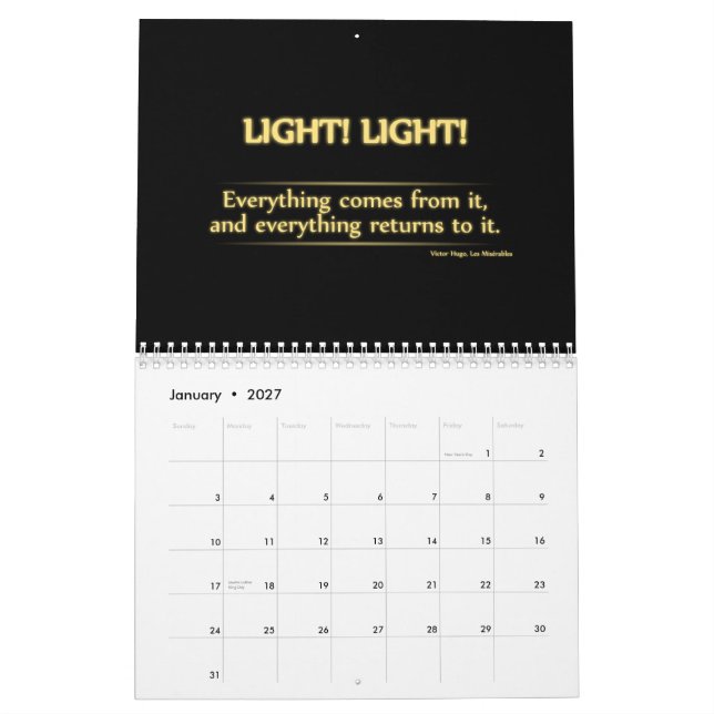 Mural Calendrier 2013, anglais (Jan 2027)