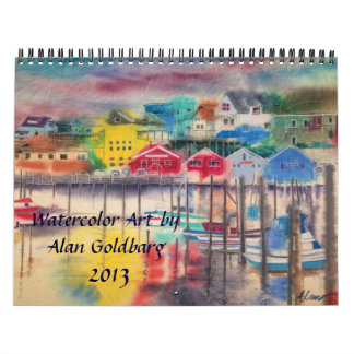 MURAL CALENDRIER 2013 - ART D'AQUARELLE D'ALAN GOLDBARG