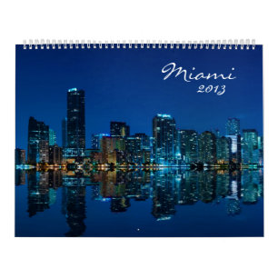 Mural Calendrier 2013 de photo d'horizon de Miami
