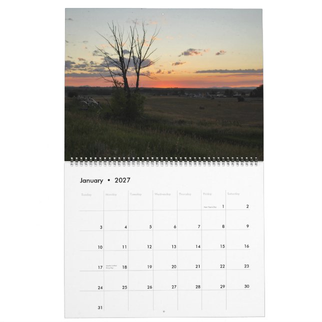 Mural Calendrier 2013 de photographie de coucher du (Jan 2027)