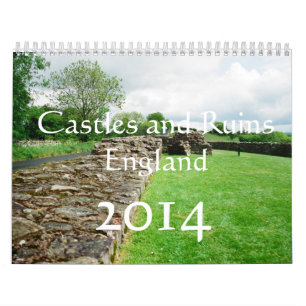 Mural calendrier 2014, châteaux et ruines en Angleterre