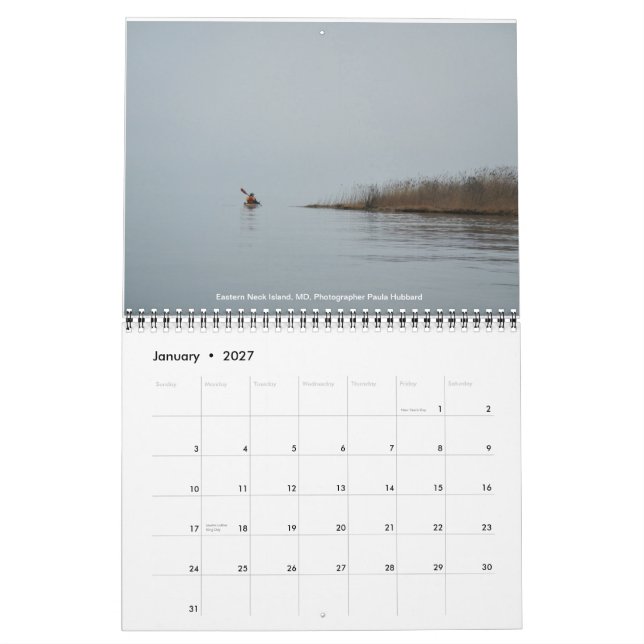 Mural Calendrier 2014 d'association de Paddlers de (Jan 2027)