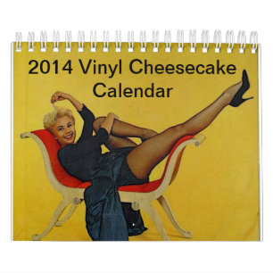 Mural Calendrier 2014 de gâteau au fromage de vinyle