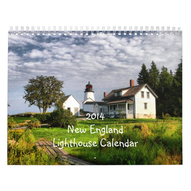 Mural Calendrier 2014 de phare de la Nouvelle Angleterre (Protection)