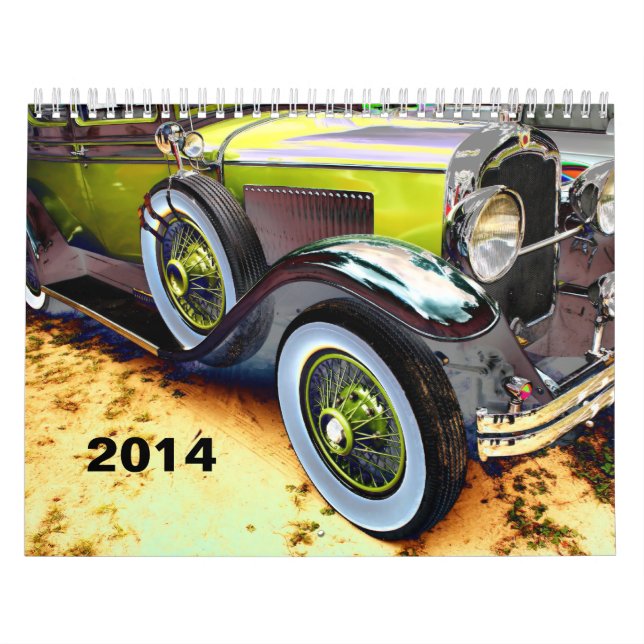 Mural Calendrier 2014 de voiture ancienne de RÉCOMPENSE (Protection)