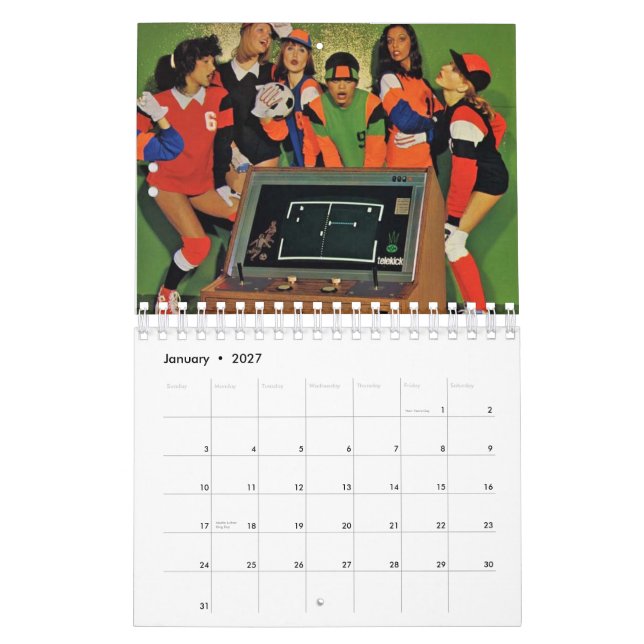 Mural Calendrier 2014 :  Poussins et jeux électroniques (Jan 2027)
