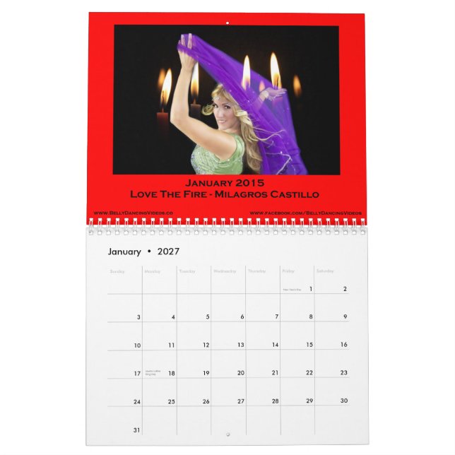 Mural Calendrier 2015 de Bellydance (Jan 2027)