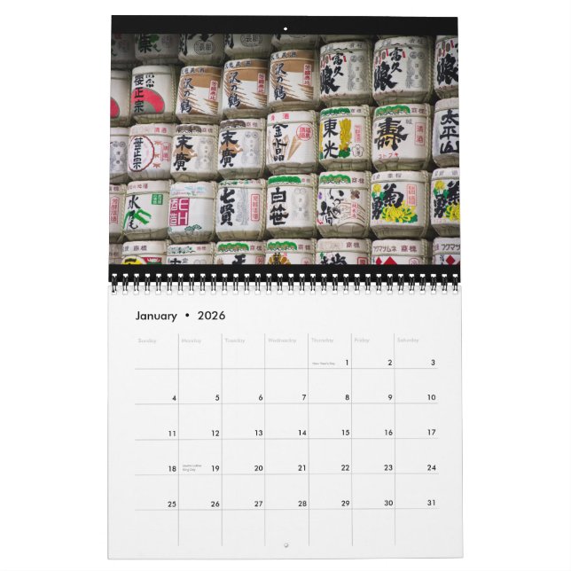 Mural Calendrier 2015 du Japon (Jan 2026)