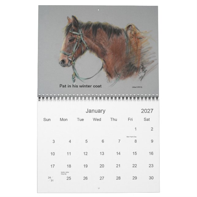 Mural Calendrier 2015 du Morgan Horse Ranch à PRNS (Jan 2027)