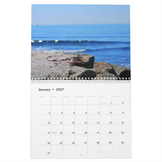 Mural Calendrier 2015 près de la côte (Jan 2027)