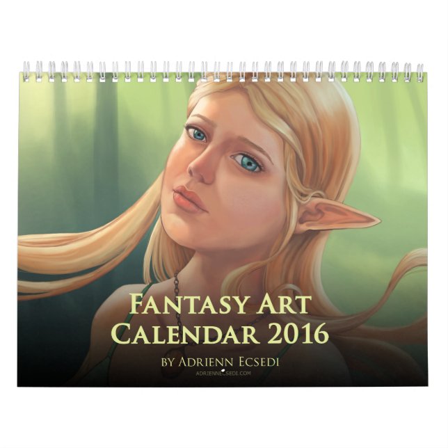 Mural Calendrier 2016 d'art d'imaginaire par Adrienn (Protection)