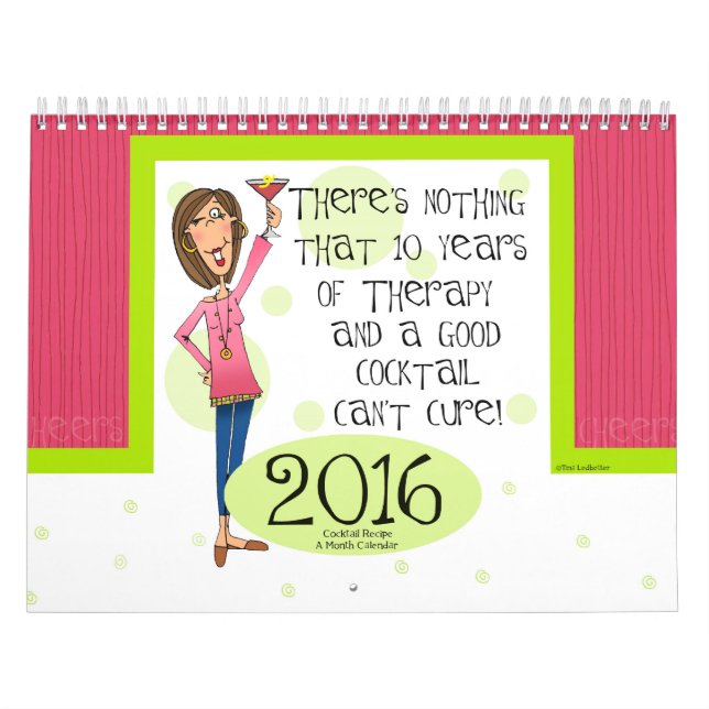 Mural Calendrier 2016 de cocktail (Protection)