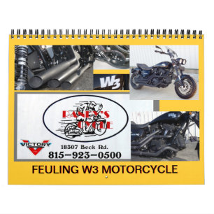 Mural Calendrier 2016 de moto de W3 de Feuling