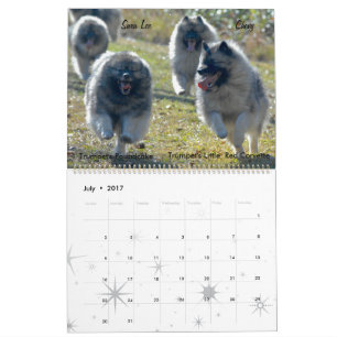 Mural Calendrier 2017 de Trumpet Keeshond