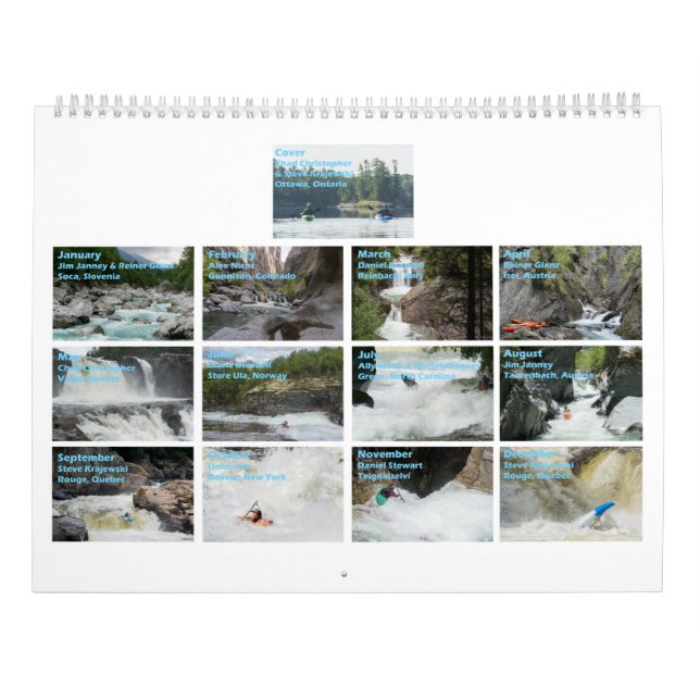 Mural Calendrier 2017 de Whitewater (Dos)