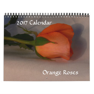 Mural Calendrier 2017 - Roses oranges Calendrier