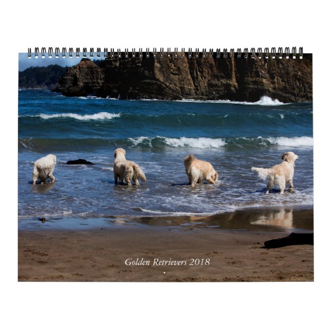 Mural Calendrier 2018 de golden retriever (Protection)