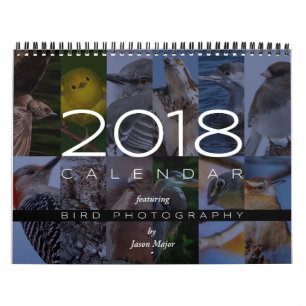 Mural Calendrier 2018 de la photographie d'oiseau