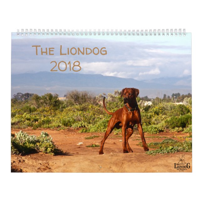 Mural Calendrier 2018 de Liondog - de Rhodesian (Protection)