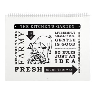 Mural Calendrier. 2018. Le calendrier de ferme de